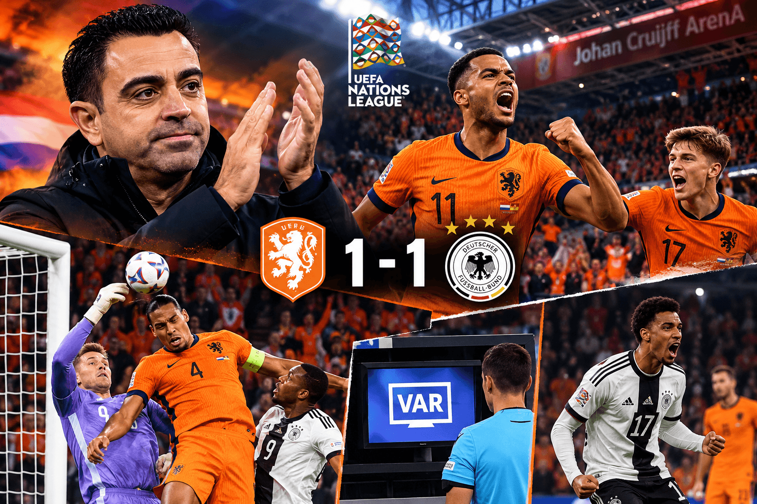 Xavi Hernandes Senang Disaat Netherlands Berhasil Mengimbangi Jerman 1 - 1